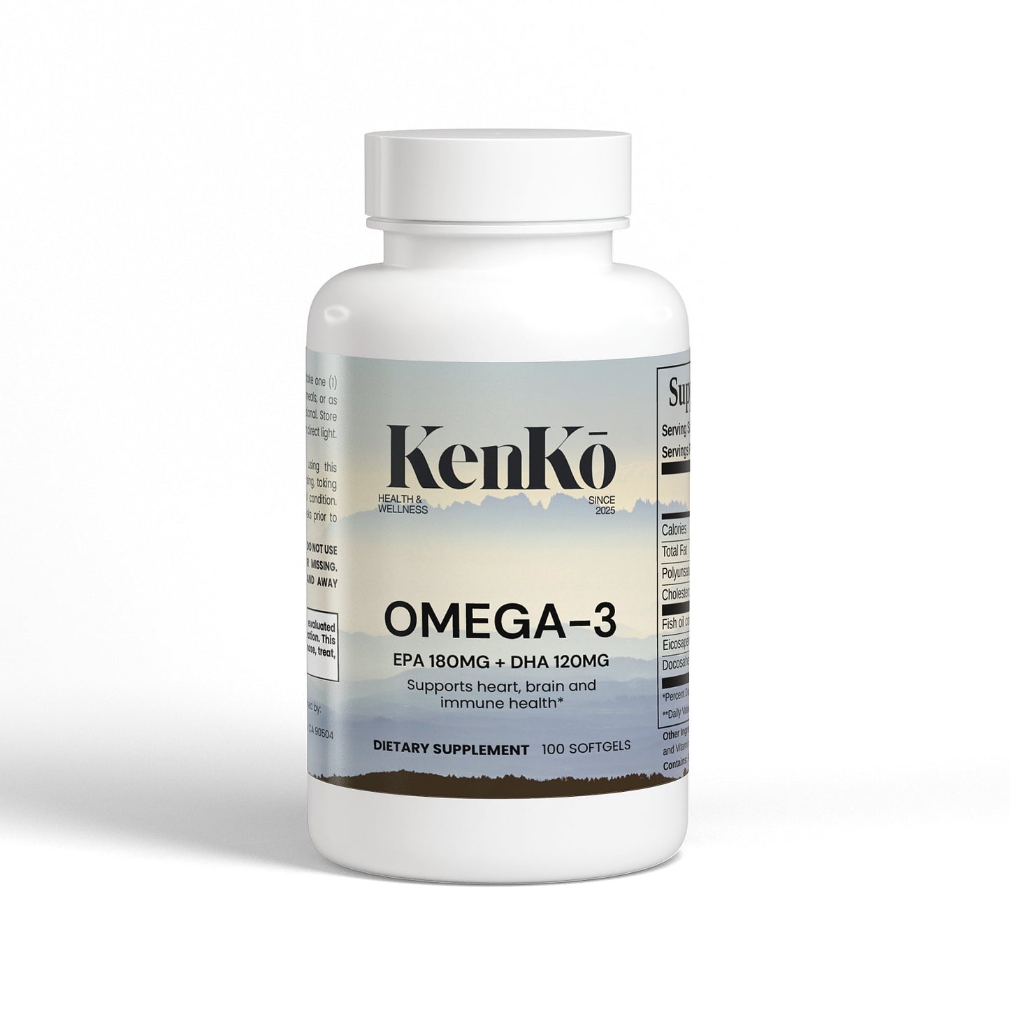 Kenkō Omega-3 EPA 180mg + DHA 120mg - Kenkō