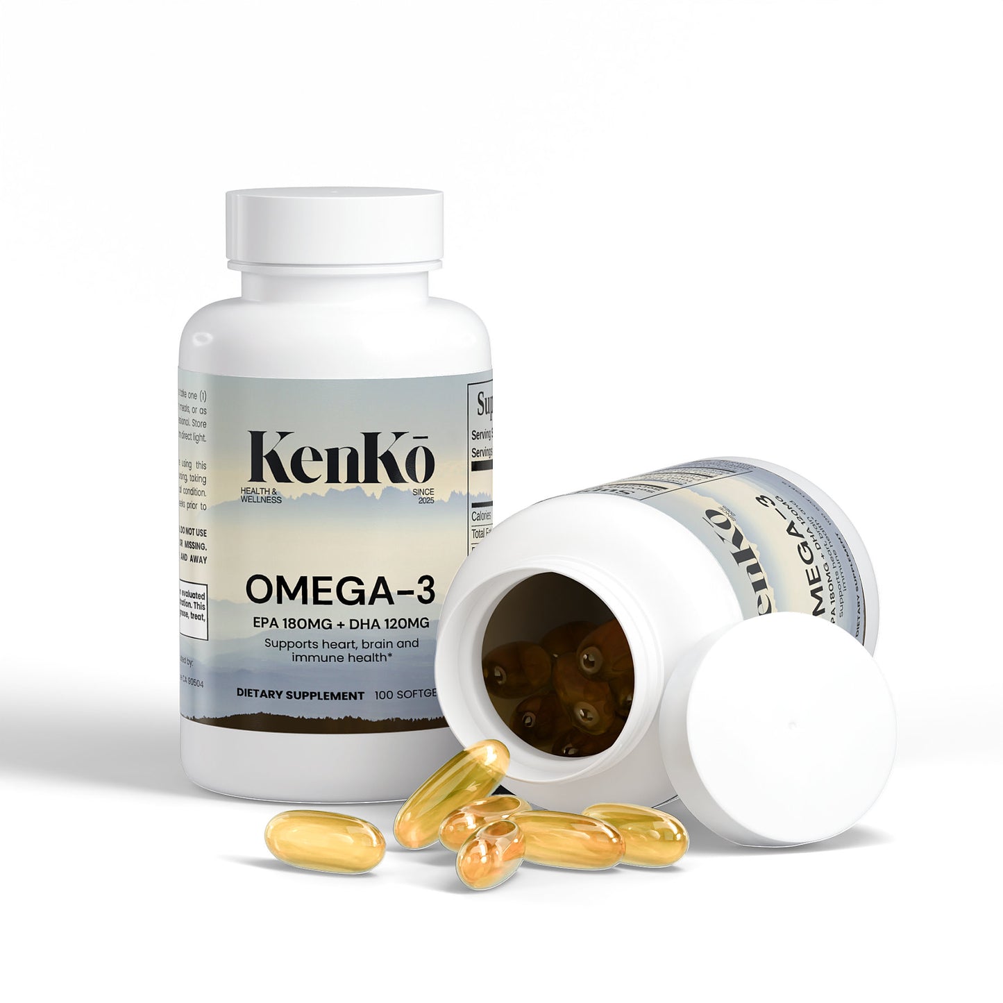 Kenkō Omega-3 EPA 180mg + DHA 120mg - Kenkō